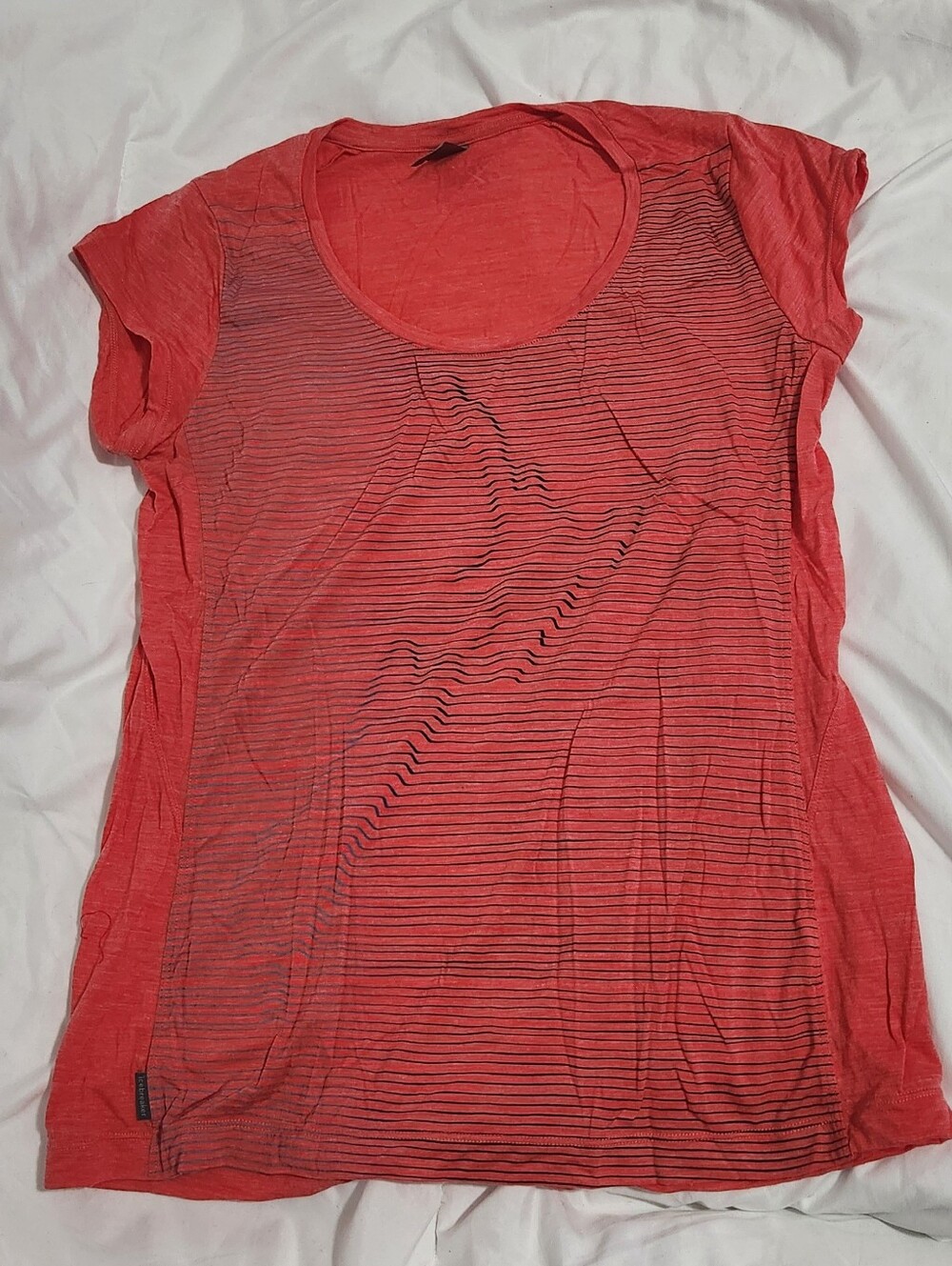 Icebreaker Merino Cool Lite Woman's Red Coral Short Sleeve Top